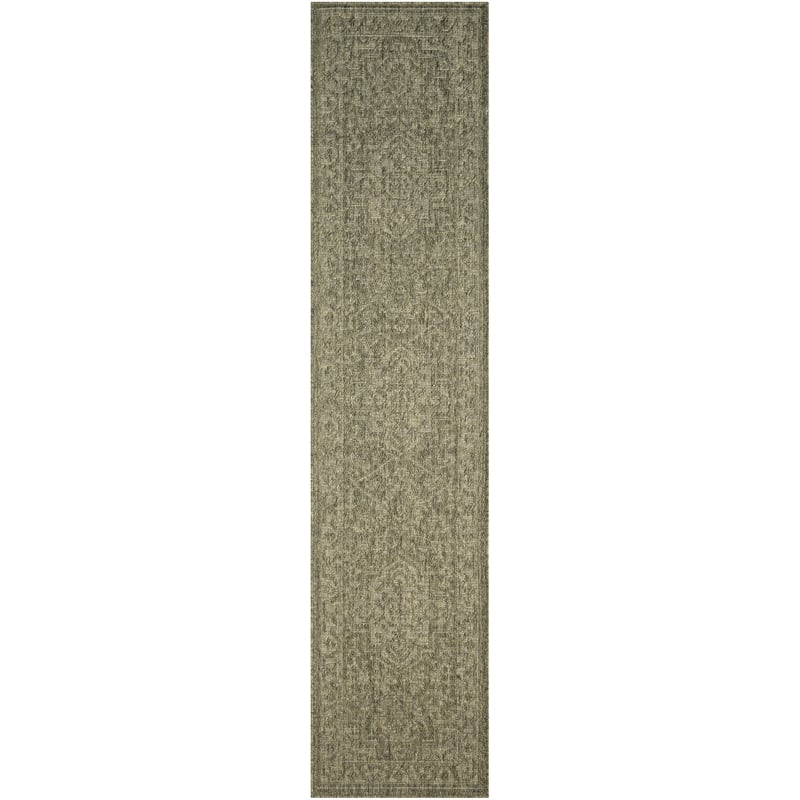 Nourison Home Tulum 10' Runner Fabric Olive Area Rug