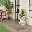 Nourison Home Tulum 10' Runner Fabric Olive Area Rug