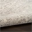 Nourison Home Outlines 10' Runner Polyester Grey Area Rug