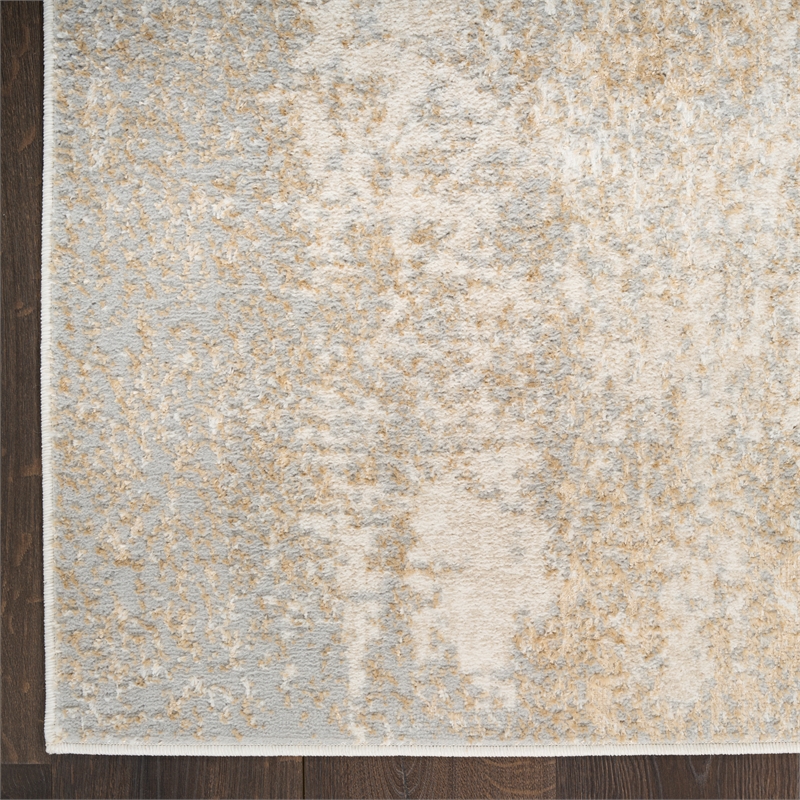Nourison Home Ambiance 8' x 10' Polyester Ivory Silver Area Rug
