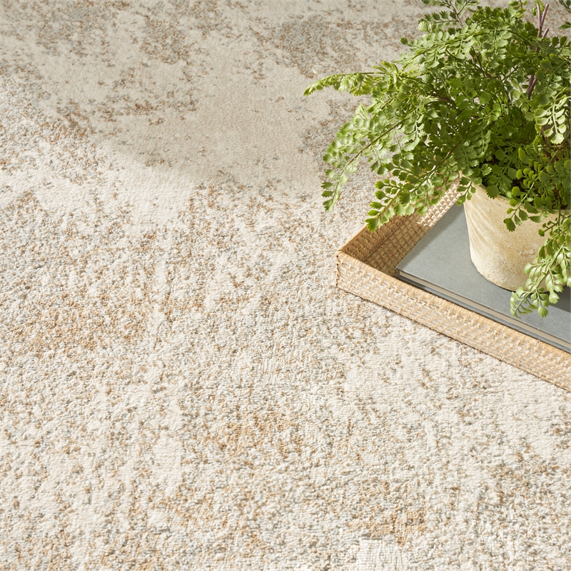 Nourison Home Ambiance 8' x 10' Polyester Ivory Silver Area Rug