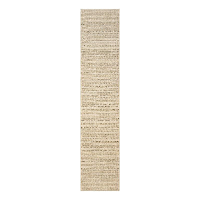 Nourison Home Tulum 10' Runner Fabric Taupe Area Rug