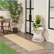 Nourison Home Tulum 10' Runner Fabric Taupe Area Rug
