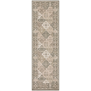 Nourison Home Grafix 6' Runner Fabric Green Area Rug