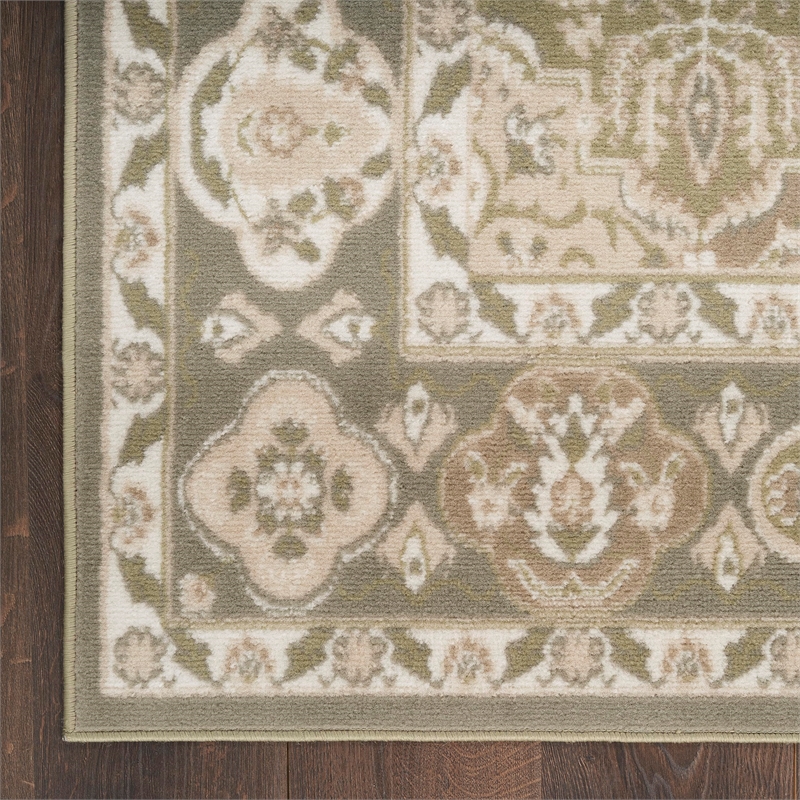 Nourison Home Grafix 4' x 6' Fabric Green Area Rug