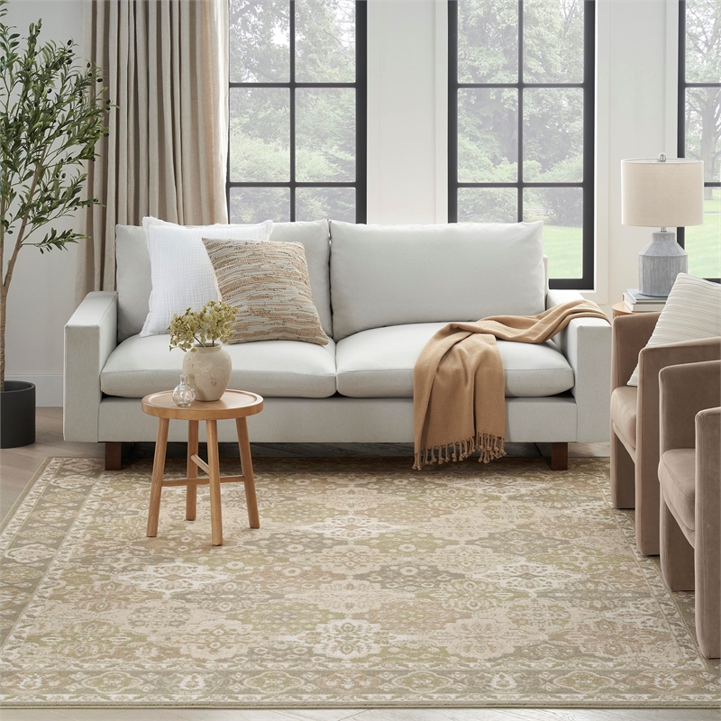 Nourison Home Grafix 4' x 6' Fabric Green Area Rug