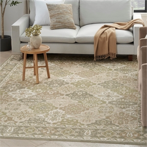 Nourison Home Grafix 4' x 6' Fabric Green Area Rug