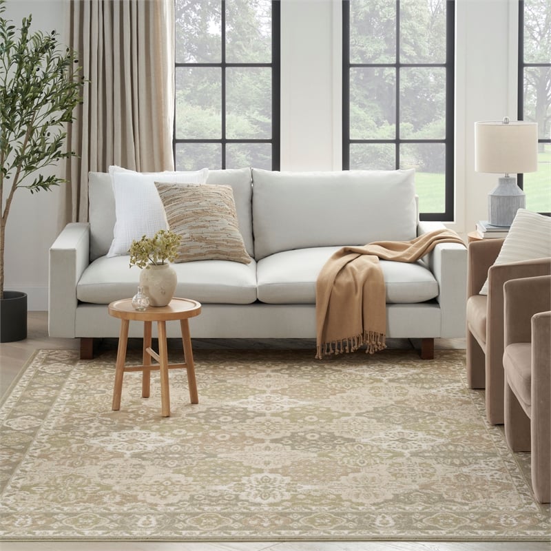 Nourison Home Grafix 6' x 9' Fabric Green Area Rug