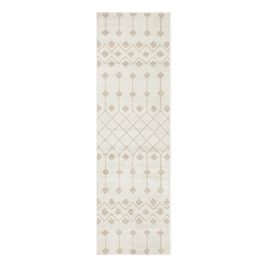 Nourison Home Grafix 6' Runner Fabric Ivory Beige Area Rug