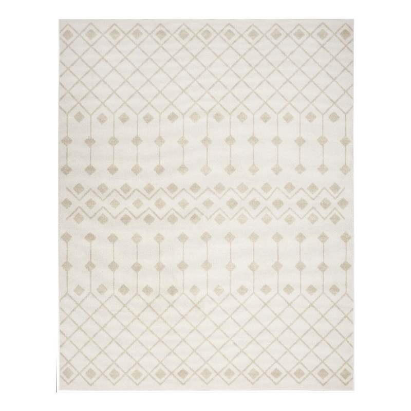 Nourison Home Grafix 6' x 9' Fabric Ivory Beige Area Rug