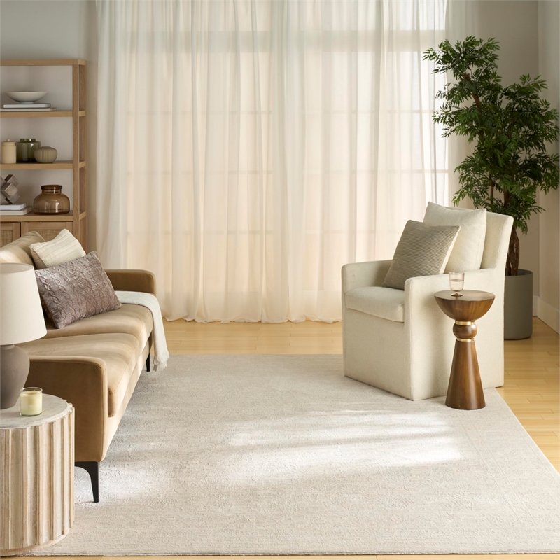 Nourison Home Outlines 8' x 10' Polyester Ivory Grey Area Rug