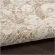 Nourison Home Outlines 10' Runner Polyester Ivory Mocha Area Rug