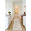 Nourison Home Outlines 10' Runner Polyester Ivory Mocha Area Rug