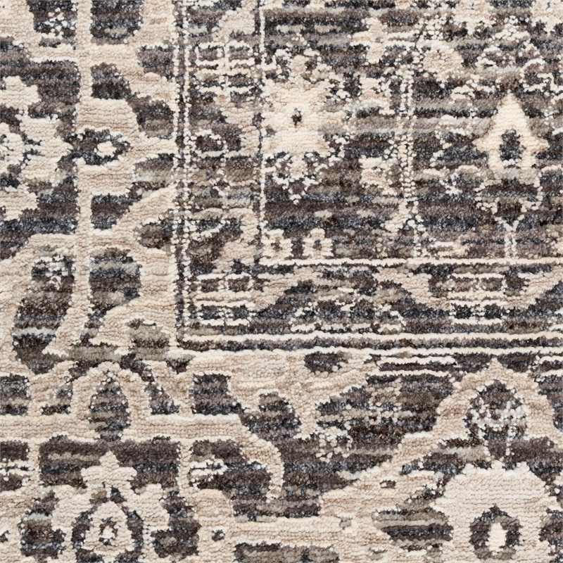 Nourison Home Outlines 8' x 10' Polyester Charcaol Ivory Area Rug