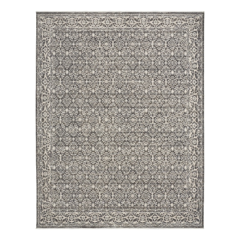 Nourison Home Outlines 8' x 10' Polyester Charcaol Ivory Area Rug