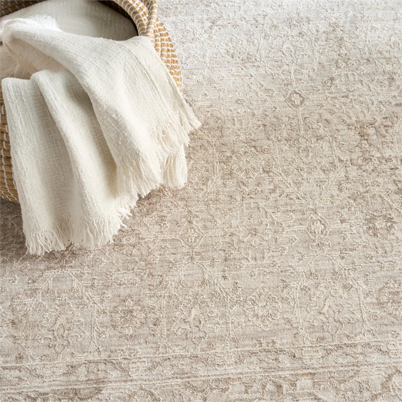 Nourison Home Outlines 8' x 10' Polyester Ivory Grey Area Rug