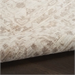 Nourison Home Outlines 10' Runner Polyester Ivory Gray Area Rug