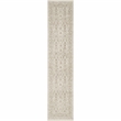 Nourison Home Outlines 10' Runner Polyester Ivory Gray Area Rug