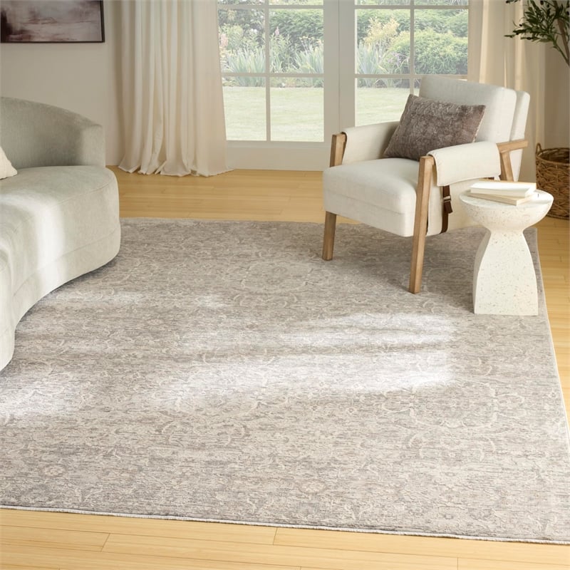 Nourison Home Outlines 8' x 10' Polyester Grey Area Rug