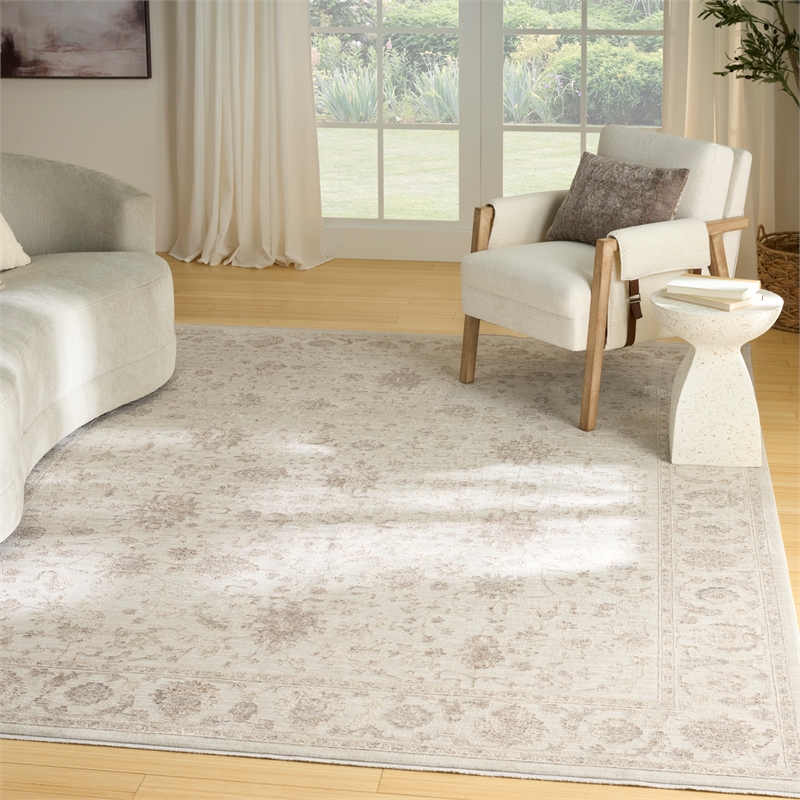 Nourison Home Outlines 6' x 9' PolyesterIvory Area Rug
