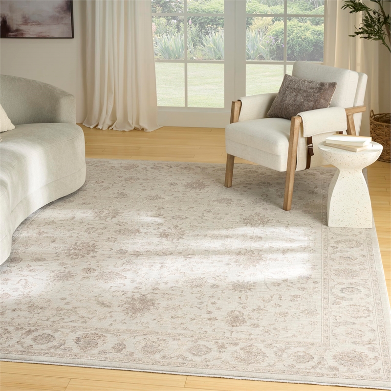 Nourison Home Outlines 8' x 10' Polyester Ivory Area Rug
