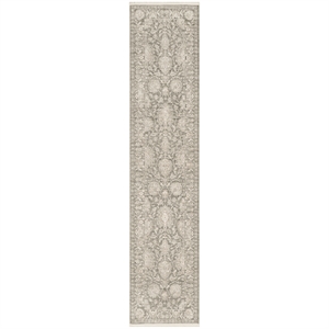 Nourison Home Outlines 10' Runner Polyester Sage Ivory Area Rug