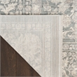 Nourison Home Outlines 10' Runner Polyester Sage Ivory Area Rug