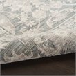 Nourison Home Outlines 10' Runner Polyester Sage Ivory Area Rug