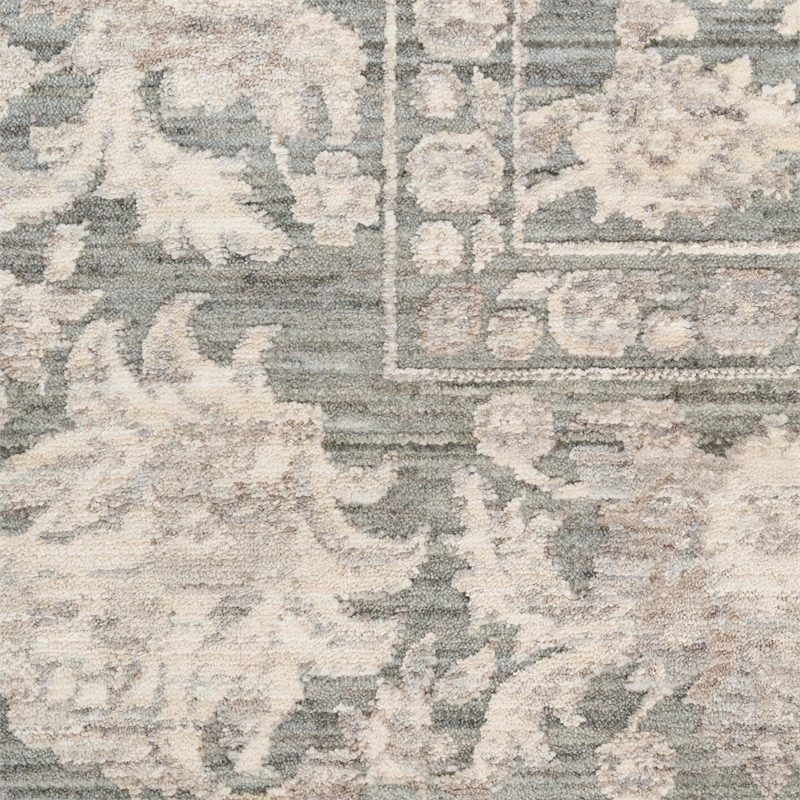Nourison Home Outlines 6' x 9' Polyester Sage Ivory Area Rug