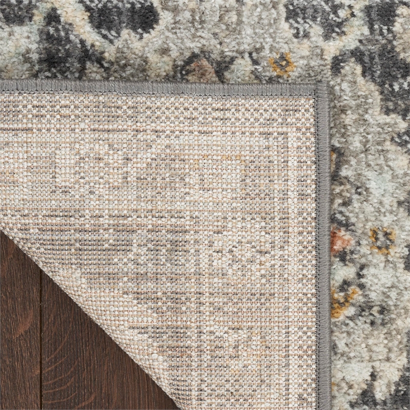Nourison Home Oushak Home 6' x 9' Fabric Charcoal Area Rug