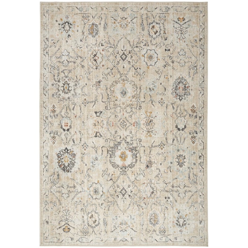 Nourison Home Oushak Home 6' x 9' Fabric Cream Area Rug