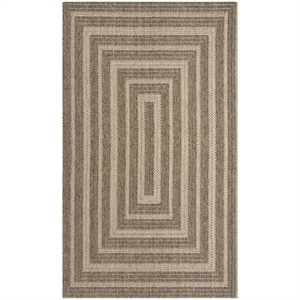 Nourison Home Tulum 2' x 3' Fabric Brown Area Rug
