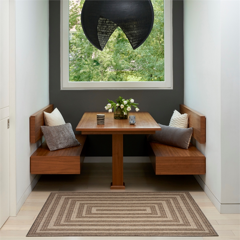 Nourison Home Tulum 2' x 3' Fabric Brown Area Rug