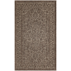 Nourison Home Tulum 2' x 3' Fabric Brown Area Rug