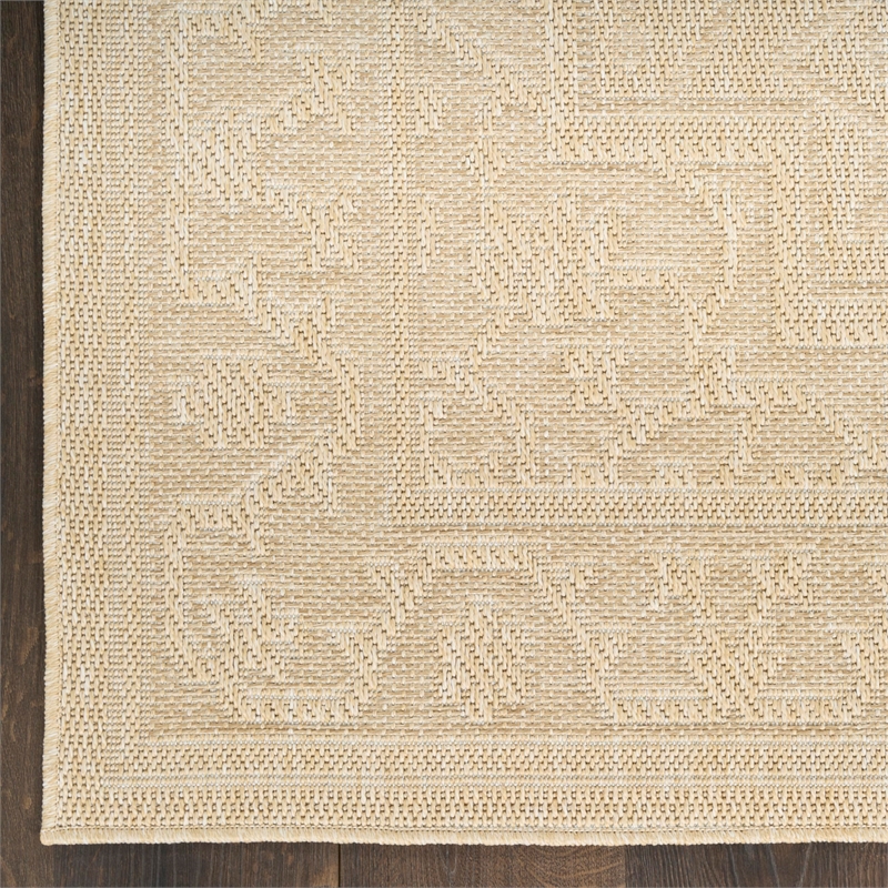 nourison home tulum 2' x 3' fabric cream area rug