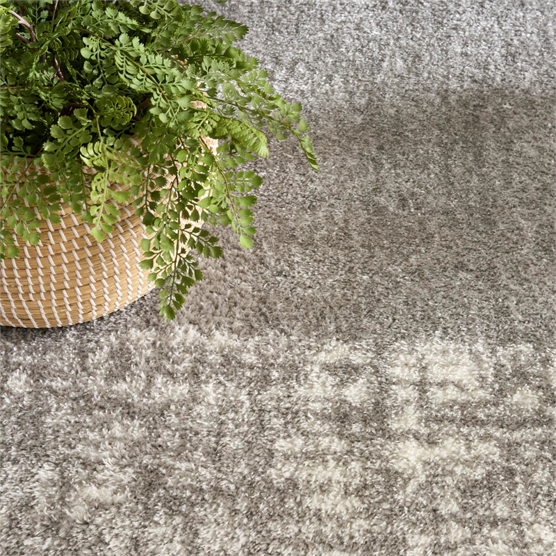 Nourison Home Pacific Shag 5' x 7' Polyester Grey Area Rug