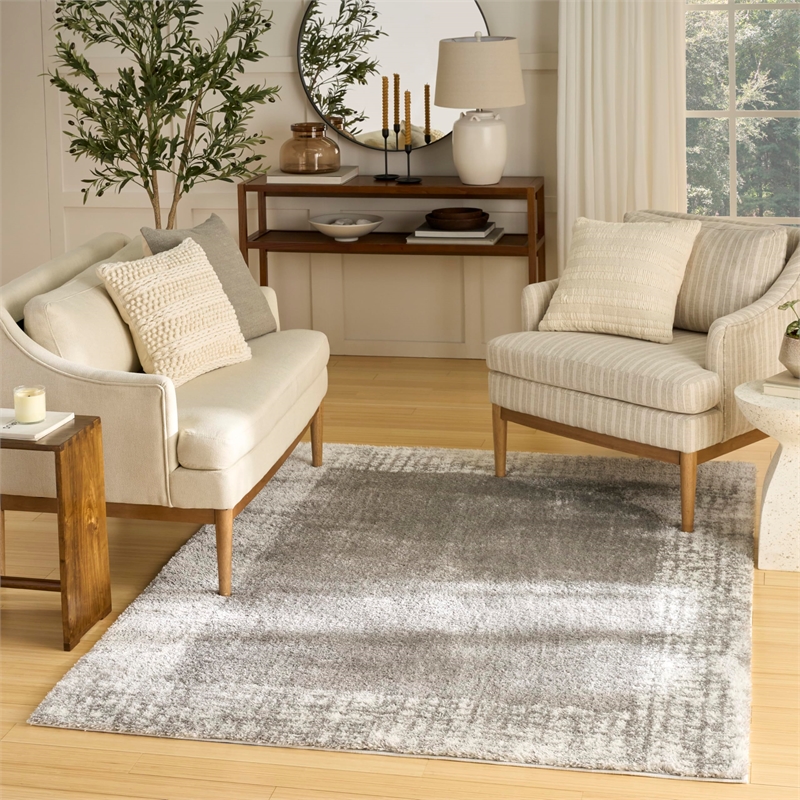 Nourison Home Pacific Shag 5' x 7' Polyester Grey Area Rug