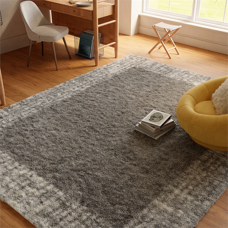 Nourison Home Pacific Shag 8' x 10' PolyesterGrey Area Rug