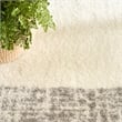 Nourison Home Pacific Shag 8' x 10' Polyester Polyester Ivory Grey Area Rug