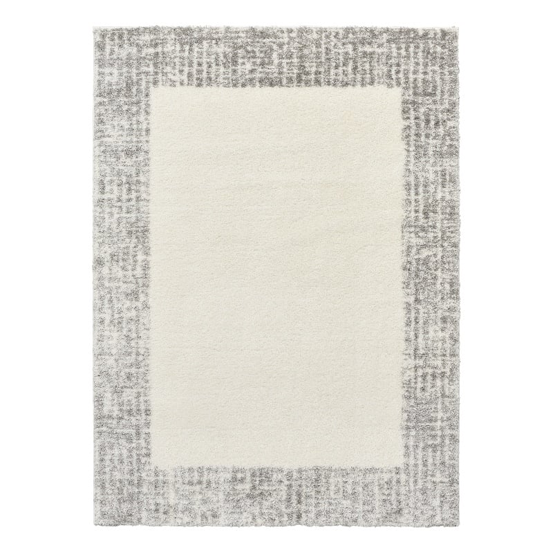 Nourison Home Pacific Shag 8' x 10' Polyester Polyester Ivory Grey Area Rug