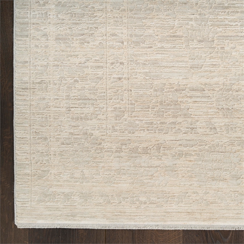 Nourison Home Outlines 4' x 6' Polyester Ivory Grey Area Rug