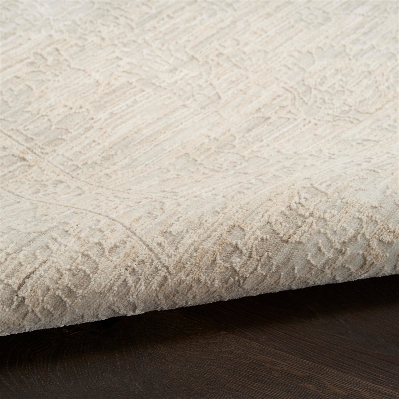 Nourison Home Outlines 4' x 6' Polyester Ivory Grey Area Rug