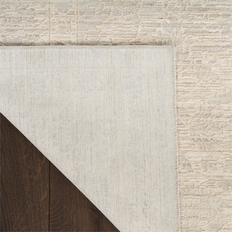 Nourison Home Outlines 4' x 6' Polyester Ivory Grey Area Rug