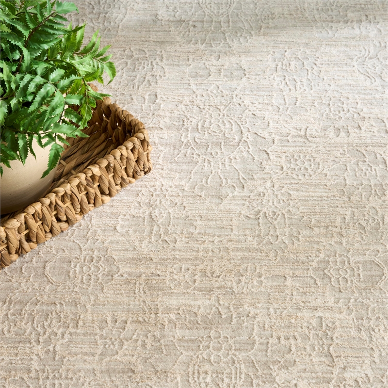 Nourison Home Outlines 6' x 9' Polyester Ivory Grey Area Rug