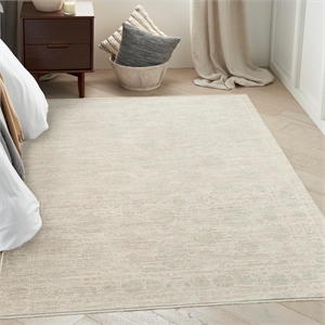 Nourison Home Outlines 6' x 9' Polyester Ivory Grey Area Rug