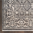 Nourison Home Outlines 12' Runner Polyester  Charcaol Ivory Area Rug