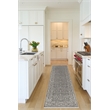 Nourison Home Outlines 12' Runner Polyester  Charcaol Ivory Area Rug