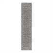 Nourison Home Outlines 12' Runner Polyester  Charcaol Ivory Area Rug