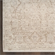 Nourison Home Outlines 12' Runner Polyester Ivory Grey Area Rug