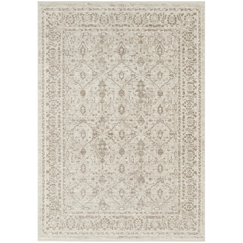 Nourison Home Outlines 4' x 6' Polyester Ivory Grey Area Rug